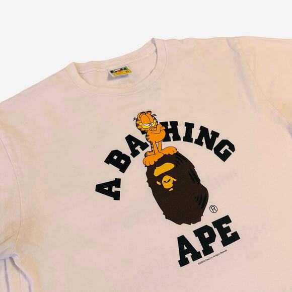 XL Bape x Garfield College Logo Tee - Picture 2 of 5